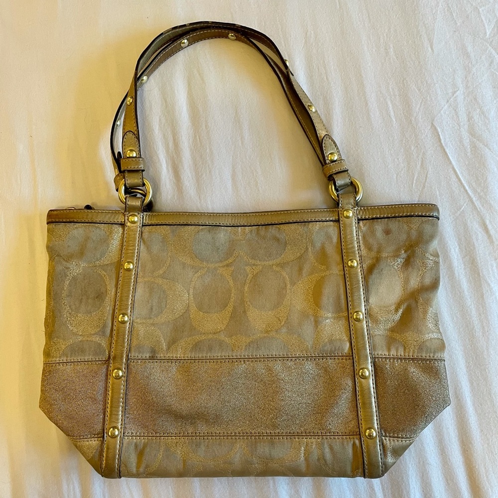 Mid size monogram coach bag